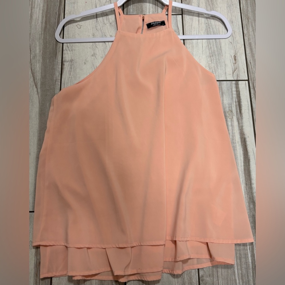 NWT Zeagoo Peach Halter Top